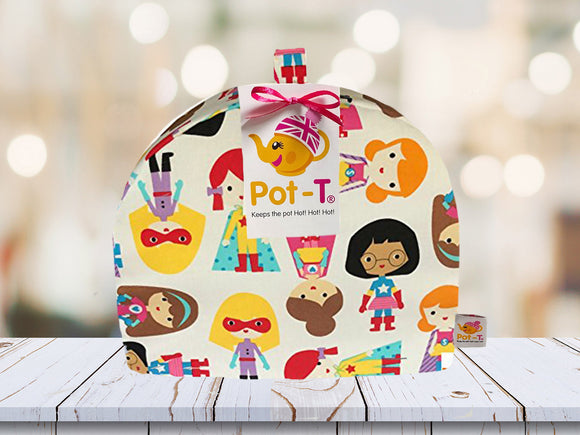 Pot-T INSULATED Tea Cosy Cozy in Supergirls in Maxi size