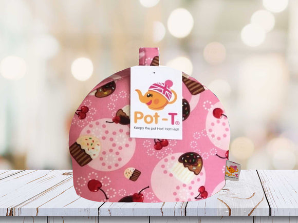 Pot-T Insulated Tea Cosy Cozy in Pink Cupcakes  in Mini size