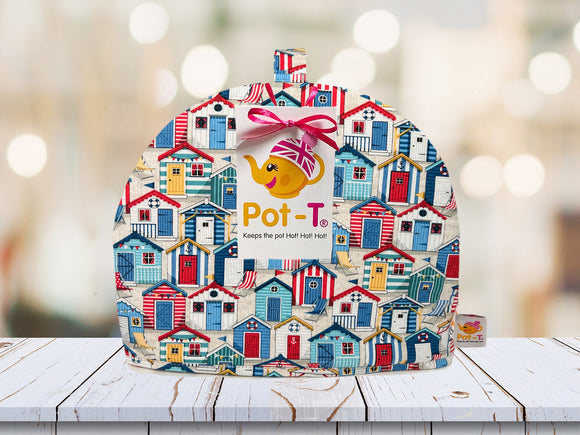 Pot-T INSULATED Tea Cosy Cozy in Beach Huts in Standard size
