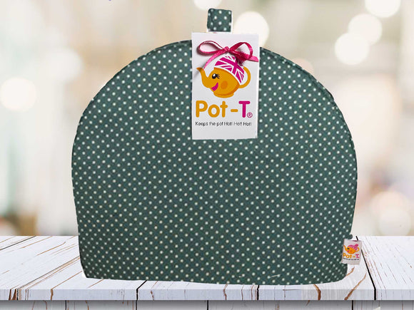 Pot-T INSULATED Large Tea Cosy Cozy in Teal Spot in Maxi size